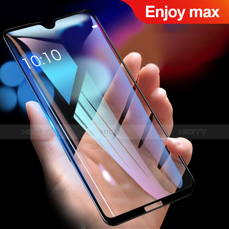 Schutzfolie Full Coverage Displayschutzfolie Panzerfolie Gehärtetes Glas Glasfolie Skins zum Aufkleben Panzerglas für Huawei Enjoy Max Schwarz