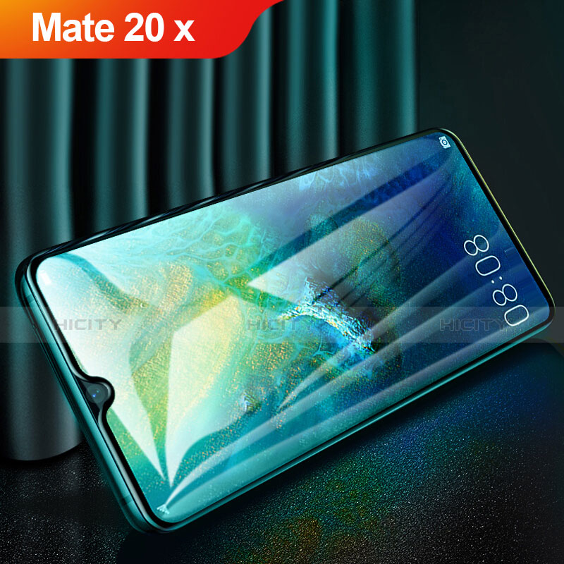 Schutzfolie Full Coverage Displayschutzfolie Panzerfolie Gehärtetes Glas Glasfolie Skins zum Aufkleben Panzerglas für Huawei Mate 20 X Schwarz