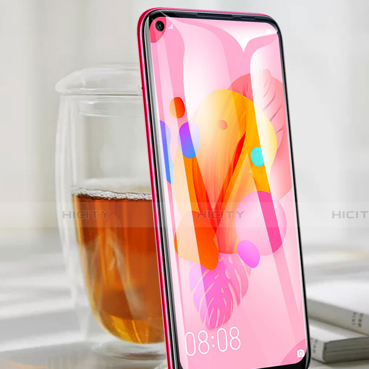 Schutzfolie Full Coverage Displayschutzfolie Panzerfolie Gehärtetes Glas Glasfolie Skins zum Aufkleben Panzerglas für Huawei Nova 5i Schwarz groß