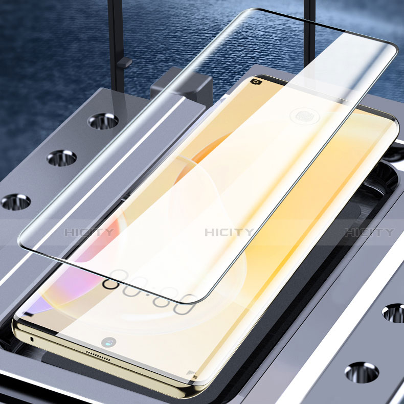 Schutzfolie Full Coverage Displayschutzfolie Panzerfolie Gehärtetes Glas Glasfolie Skins zum Aufkleben Panzerglas für Huawei Nova 8 5G Schwarz