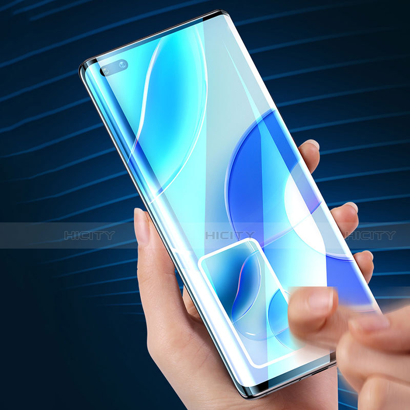 Schutzfolie Full Coverage Displayschutzfolie Panzerfolie Gehärtetes Glas Glasfolie Skins zum Aufkleben Panzerglas für Huawei Nova 8 Pro 5G Schwarz