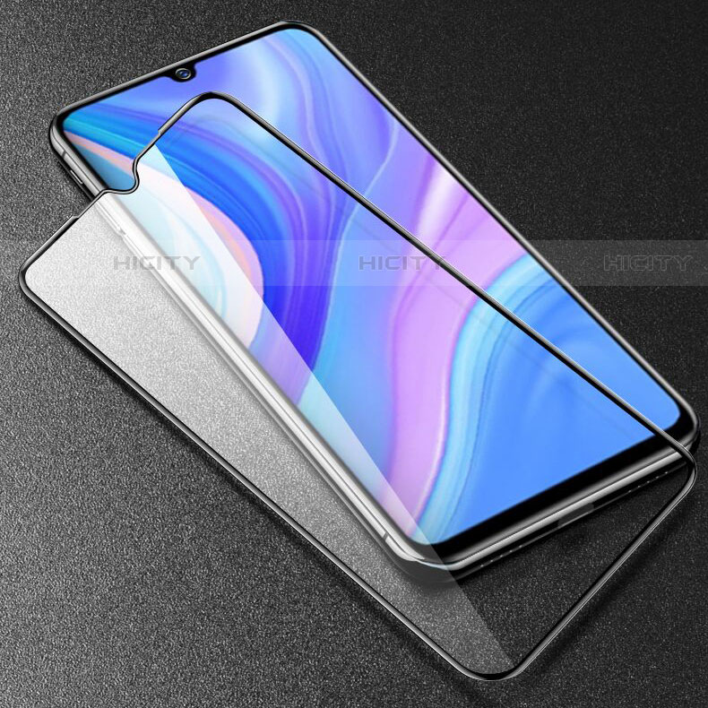 Schutzfolie Full Coverage Displayschutzfolie Panzerfolie Gehärtetes Glas Glasfolie Skins zum Aufkleben Panzerglas für Huawei P smart S Schwarz