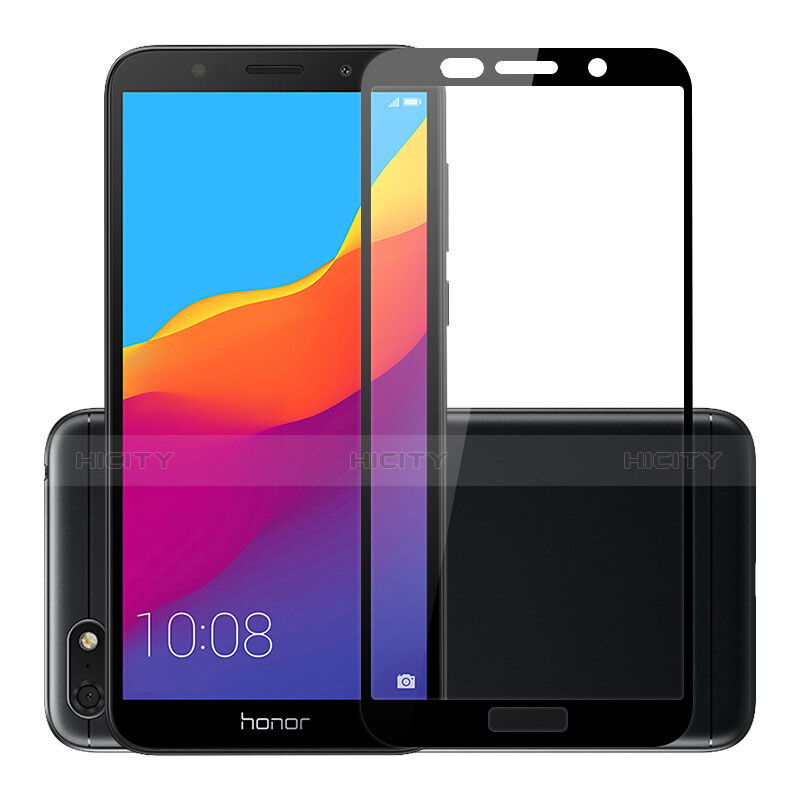 Schutzfolie Full Coverage Displayschutzfolie Panzerfolie Gehärtetes Glas Glasfolie Skins zum Aufkleben Panzerglas für Huawei Y5 (2018) Schwarz