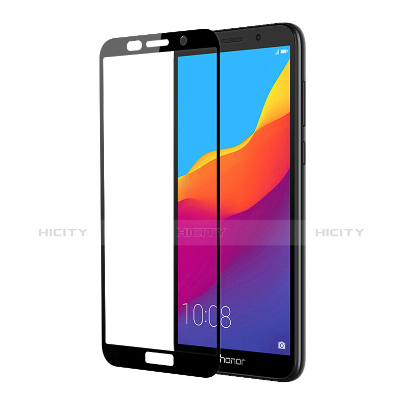 Schutzfolie Full Coverage Displayschutzfolie Panzerfolie Gehärtetes Glas Glasfolie Skins zum Aufkleben Panzerglas für Huawei Y5 (2018) Schwarz