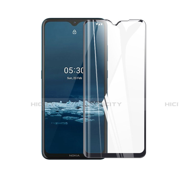 Schutzfolie Full Coverage Displayschutzfolie Panzerfolie Gehärtetes Glas Glasfolie Skins zum Aufkleben Panzerglas für Nokia 5.3 Schwarz