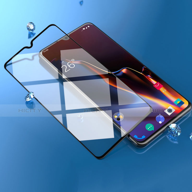 Schutzfolie Full Coverage Displayschutzfolie Panzerfolie Gehärtetes Glas Glasfolie Skins zum Aufkleben Panzerglas für OnePlus 6T Schwarz