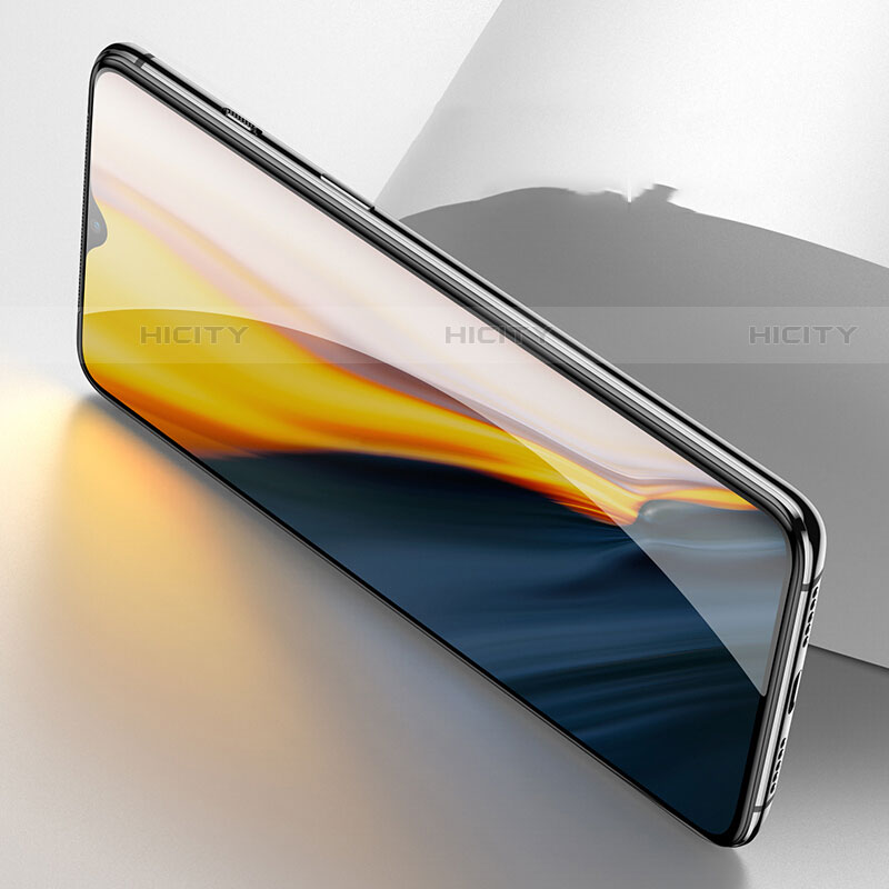 Schutzfolie Full Coverage Displayschutzfolie Panzerfolie Gehärtetes Glas Glasfolie Skins zum Aufkleben Panzerglas für OnePlus 7 Schwarz