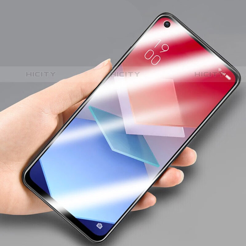 Schutzfolie Full Coverage Displayschutzfolie Panzerfolie Gehärtetes Glas Glasfolie Skins zum Aufkleben Panzerglas für Oppo A11S Schwarz