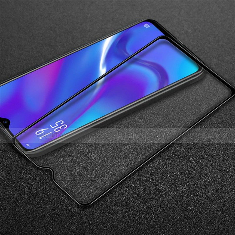 Schutzfolie Full Coverage Displayschutzfolie Panzerfolie Gehärtetes Glas Glasfolie Skins zum Aufkleben Panzerglas für Oppo A12 Schwarz