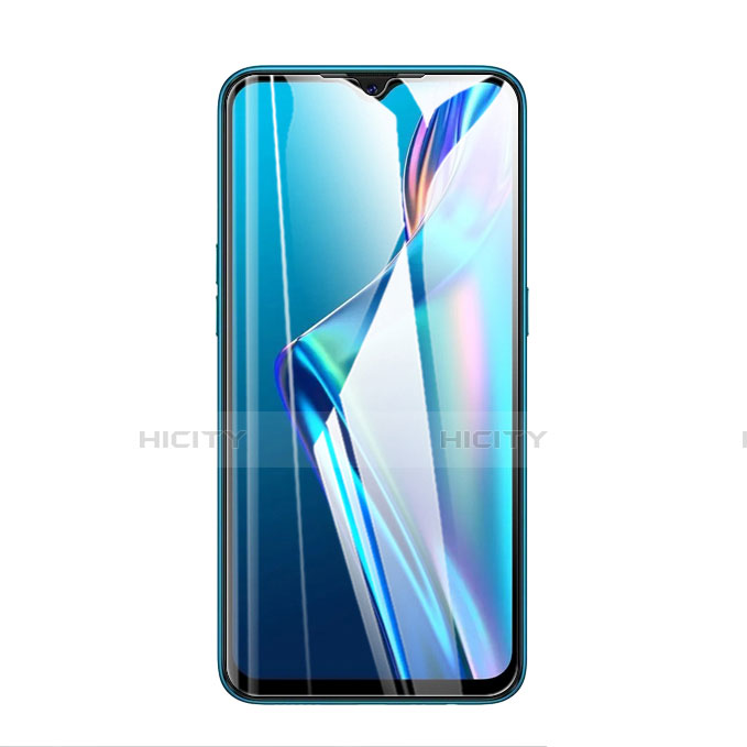 Schutzfolie Full Coverage Displayschutzfolie Panzerfolie Gehärtetes Glas Glasfolie Skins zum Aufkleben Panzerglas für Oppo A15 Schwarz groß