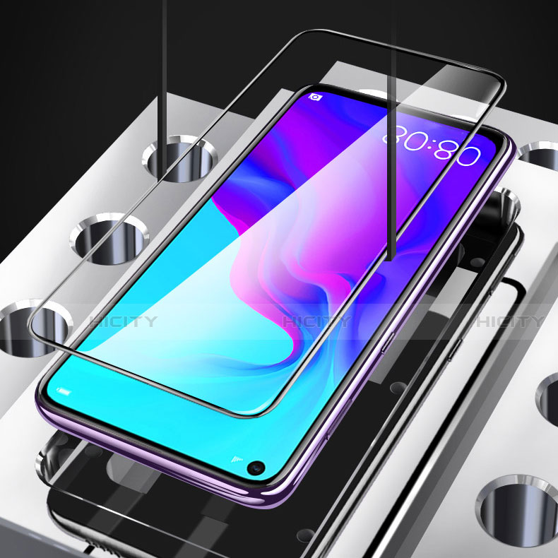 Schutzfolie Full Coverage Displayschutzfolie Panzerfolie Gehärtetes Glas Glasfolie Skins zum Aufkleben Panzerglas für Oppo A52 Schwarz