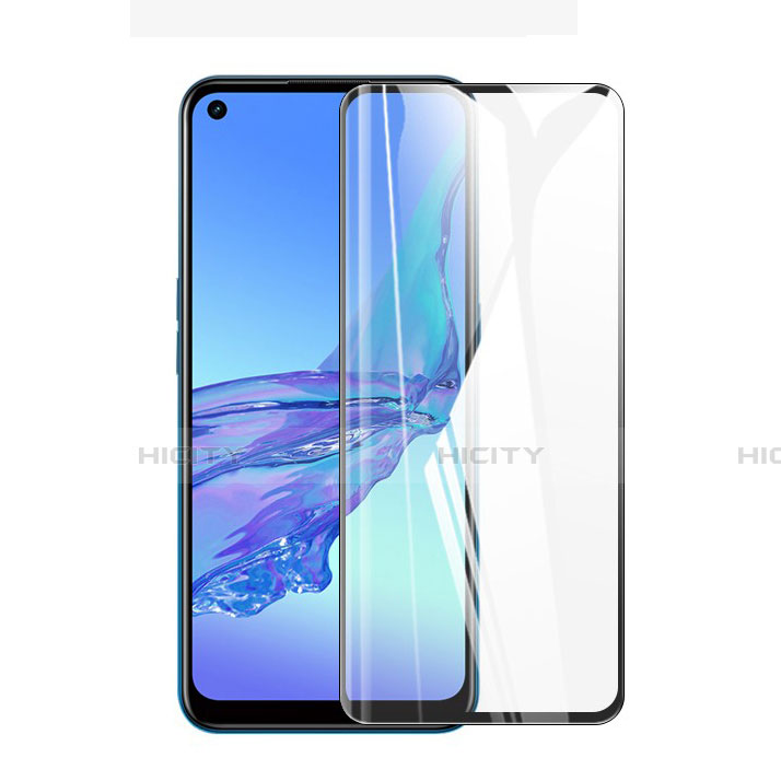 Schutzfolie Full Coverage Displayschutzfolie Panzerfolie Gehärtetes Glas Glasfolie Skins zum Aufkleben Panzerglas für Oppo A53 Schwarz