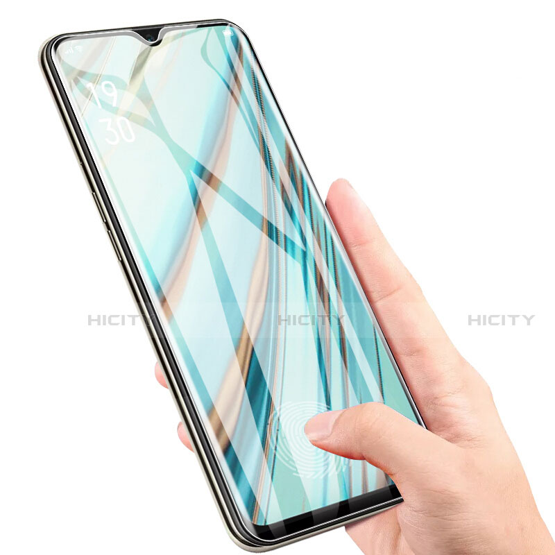 Schutzfolie Full Coverage Displayschutzfolie Panzerfolie Gehärtetes Glas Glasfolie Skins zum Aufkleben Panzerglas für Oppo A9 Schwarz Plus