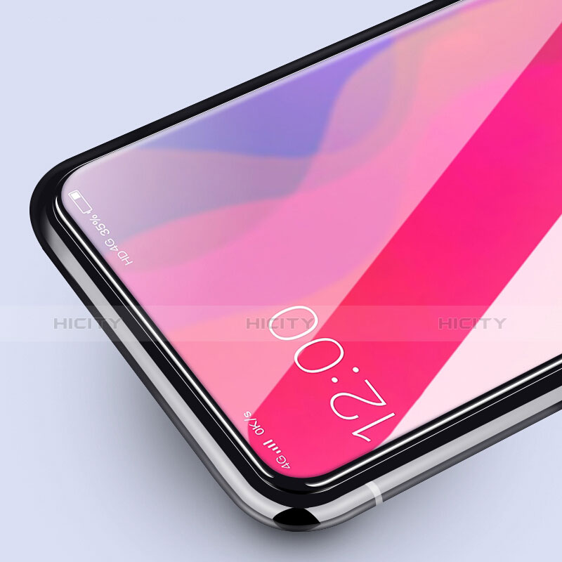 Schutzfolie Full Coverage Displayschutzfolie Panzerfolie Gehärtetes Glas Glasfolie Skins zum Aufkleben Panzerglas für Oppo Find X Schwarz