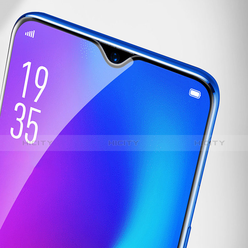 Schutzfolie Full Coverage Displayschutzfolie Panzerfolie Gehärtetes Glas Glasfolie Skins zum Aufkleben Panzerglas für Oppo K1 Schwarz groß