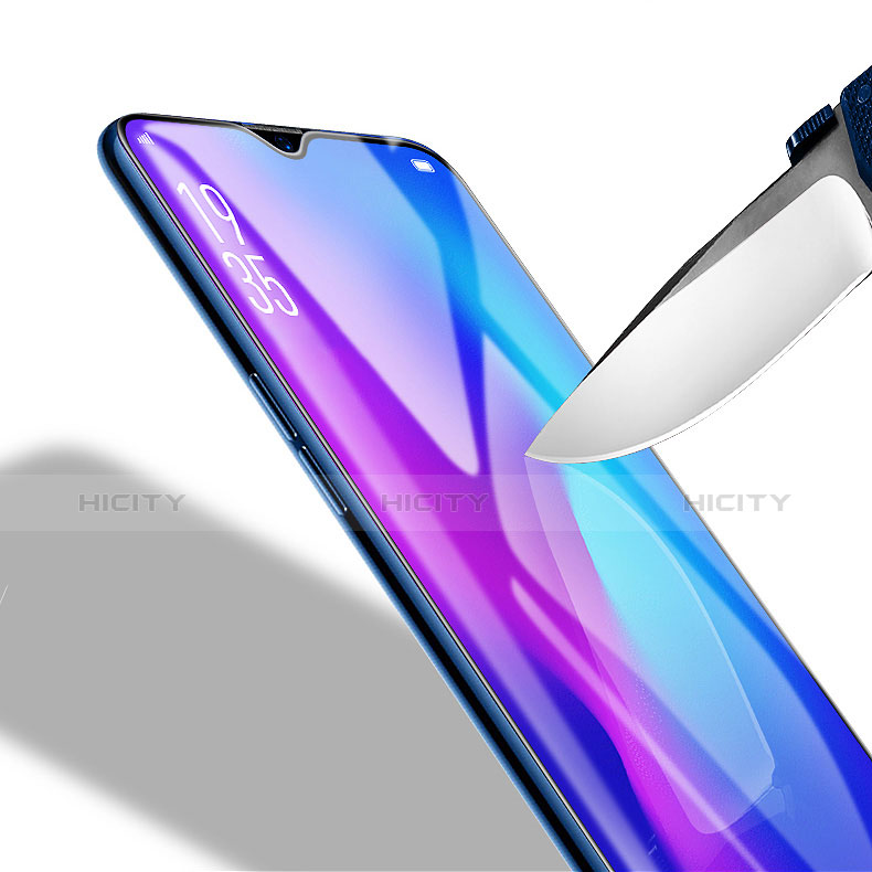 Schutzfolie Full Coverage Displayschutzfolie Panzerfolie Gehärtetes Glas Glasfolie Skins zum Aufkleben Panzerglas für Oppo K1 Schwarz groß