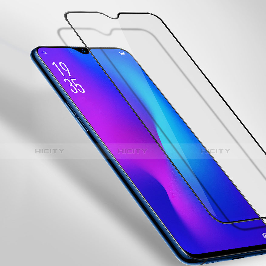 Schutzfolie Full Coverage Displayschutzfolie Panzerfolie Gehärtetes Glas Glasfolie Skins zum Aufkleben Panzerglas für Oppo R17 Neo Schwarz