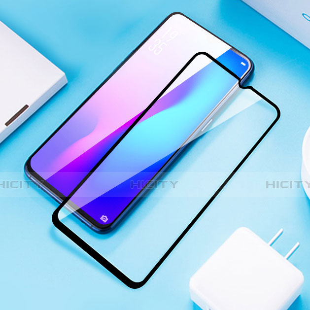 Schutzfolie Full Coverage Displayschutzfolie Panzerfolie Gehärtetes Glas Glasfolie Skins zum Aufkleben Panzerglas für Oppo R17 Pro Schwarz