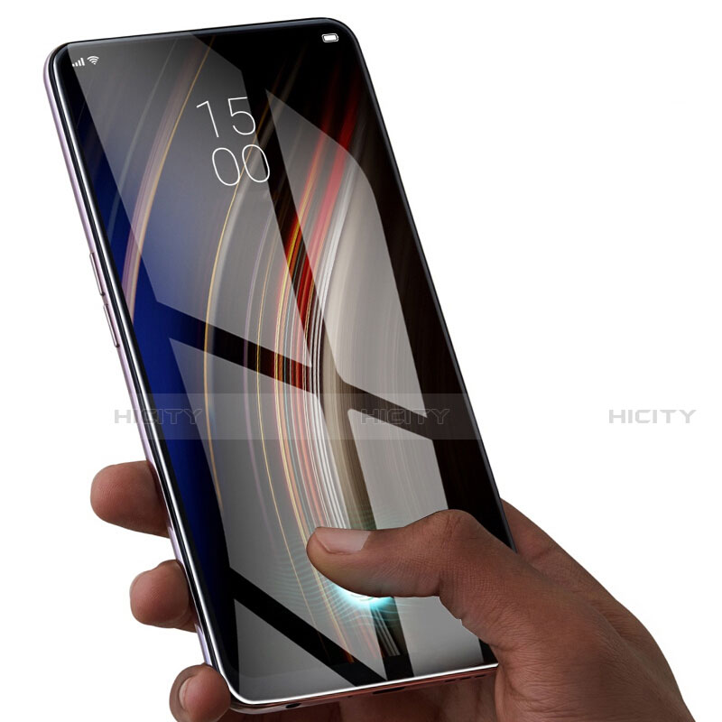 Schutzfolie Full Coverage Displayschutzfolie Panzerfolie Gehärtetes Glas Glasfolie Skins zum Aufkleben Panzerglas für Oppo Realme X Schwarz