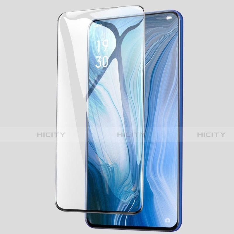 Schutzfolie Full Coverage Displayschutzfolie Panzerfolie Gehärtetes Glas Glasfolie Skins zum Aufkleben Panzerglas für Oppo Reno2 Schwarz