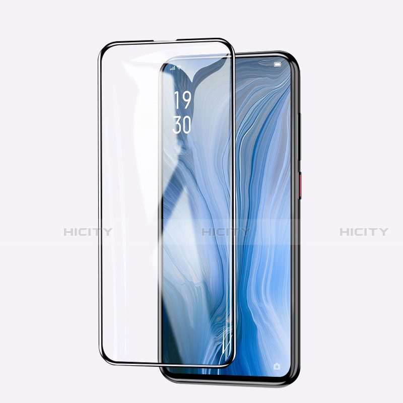 Schutzfolie Full Coverage Displayschutzfolie Panzerfolie Gehärtetes Glas Glasfolie Skins zum Aufkleben Panzerglas für Oppo Reno2 Z Schwarz