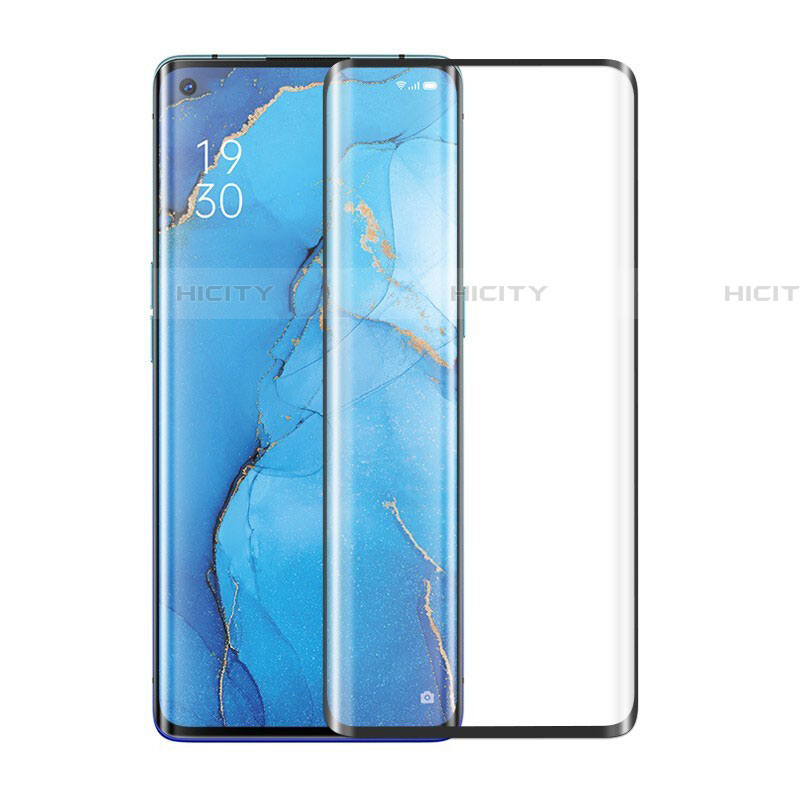 Schutzfolie Full Coverage Displayschutzfolie Panzerfolie Gehärtetes Glas Glasfolie Skins zum Aufkleben Panzerglas für Oppo Reno3 Pro Schwarz