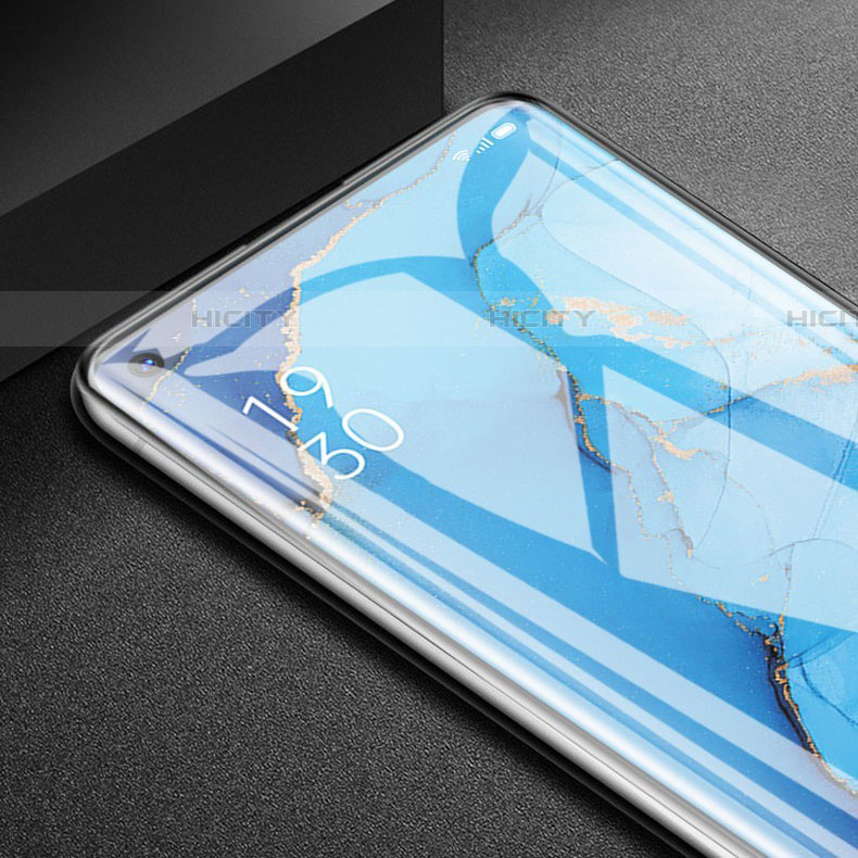 Schutzfolie Full Coverage Displayschutzfolie Panzerfolie Gehärtetes Glas Glasfolie Skins zum Aufkleben Panzerglas für Oppo Reno3 Pro Schwarz