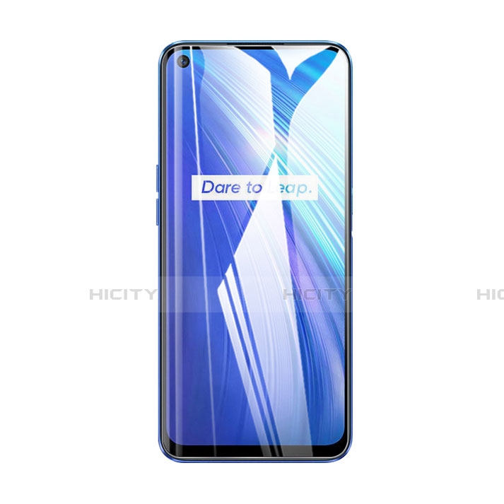 Schutzfolie Full Coverage Displayschutzfolie Panzerfolie Gehärtetes Glas Glasfolie Skins zum Aufkleben Panzerglas für Realme 6 Schwarz