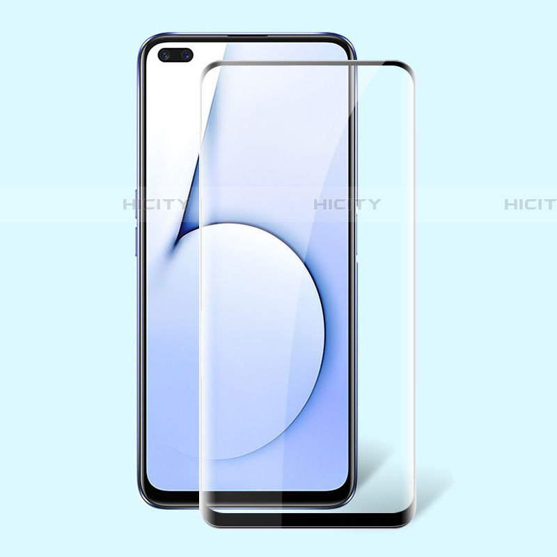 Schutzfolie Full Coverage Displayschutzfolie Panzerfolie Gehärtetes Glas Glasfolie Skins zum Aufkleben Panzerglas für Realme X3 SuperZoom Schwarz Plus