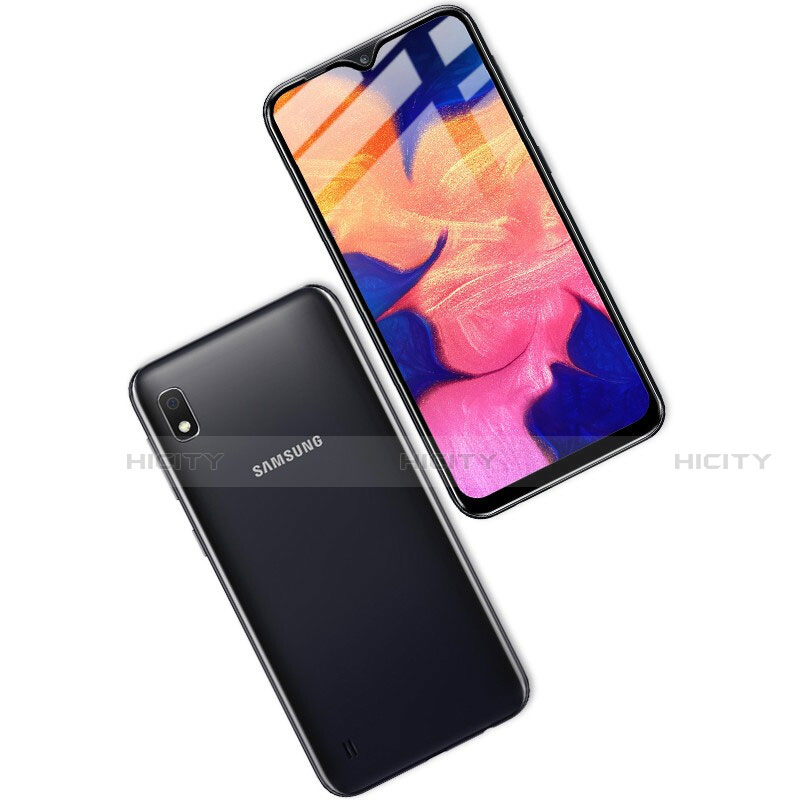 Schutzfolie Full Coverage Displayschutzfolie Panzerfolie Gehärtetes Glas Glasfolie Skins zum Aufkleben Panzerglas für Samsung Galaxy A10 Schwarz