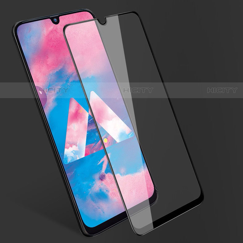 Schutzfolie Full Coverage Displayschutzfolie Panzerfolie Gehärtetes Glas Glasfolie Skins zum Aufkleben Panzerglas für Samsung Galaxy A30S Schwarz