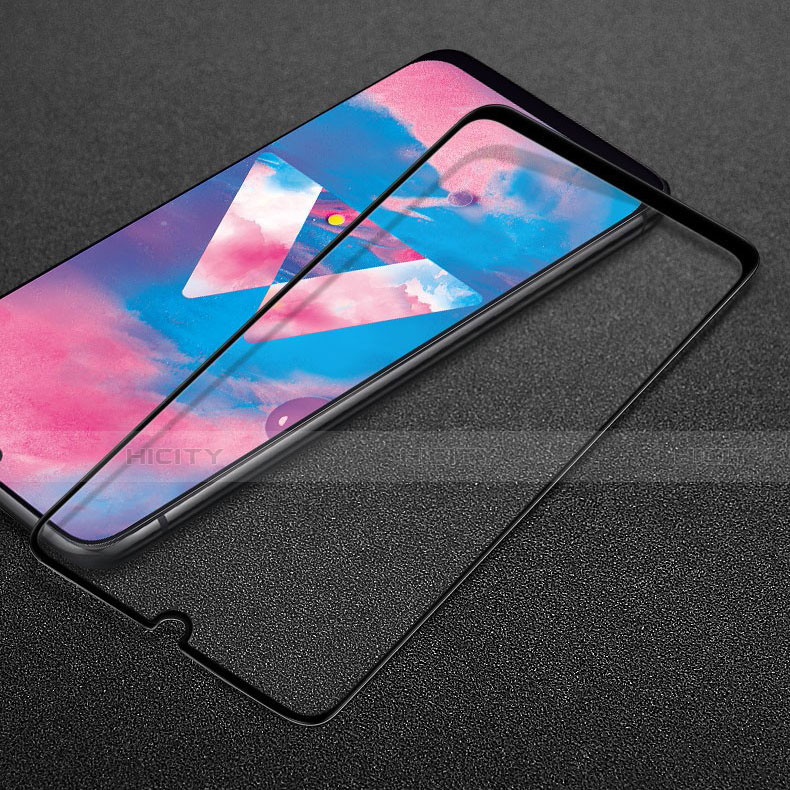 Schutzfolie Full Coverage Displayschutzfolie Panzerfolie Gehärtetes Glas Glasfolie Skins zum Aufkleben Panzerglas für Samsung Galaxy A50 Schwarz