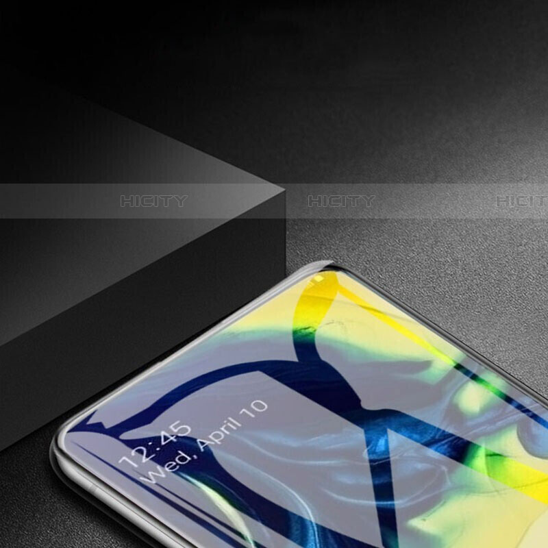 Schutzfolie Full Coverage Displayschutzfolie Panzerfolie Gehärtetes Glas Glasfolie Skins zum Aufkleben Panzerglas für Samsung Galaxy A90 4G Schwarz