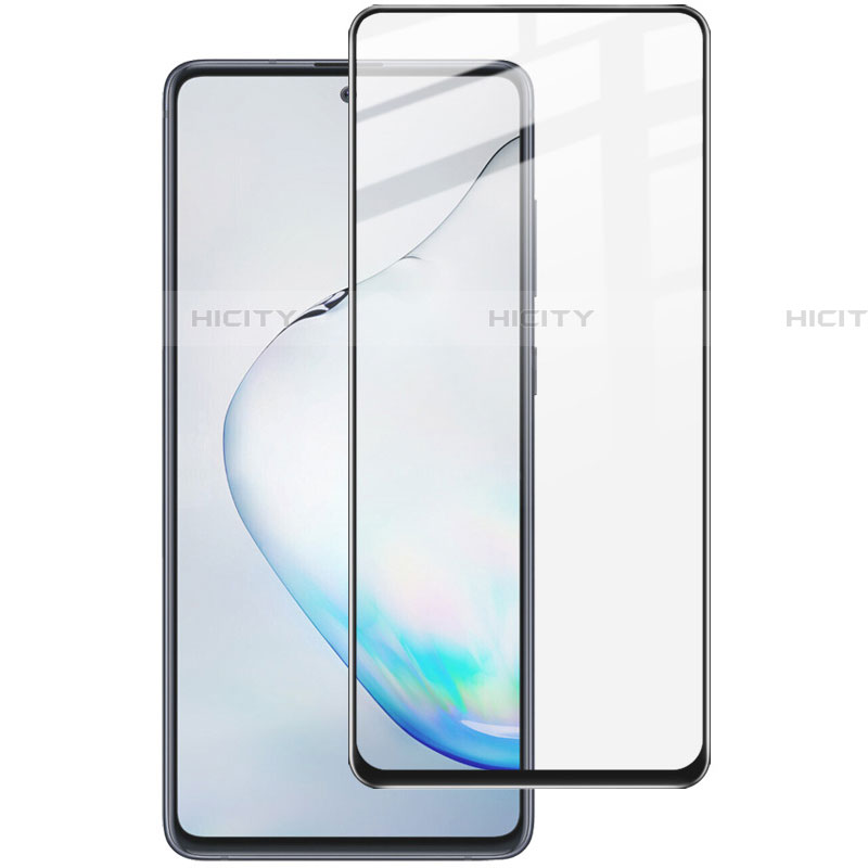 Schutzfolie Full Coverage Displayschutzfolie Panzerfolie Gehärtetes Glas Glasfolie Skins zum Aufkleben Panzerglas für Samsung Galaxy Note 10 Lite Schwarz