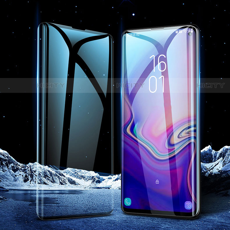 Schutzfolie Full Coverage Displayschutzfolie Panzerfolie Gehärtetes Glas Glasfolie Skins zum Aufkleben Panzerglas für Samsung Galaxy S10 5G Schwarz