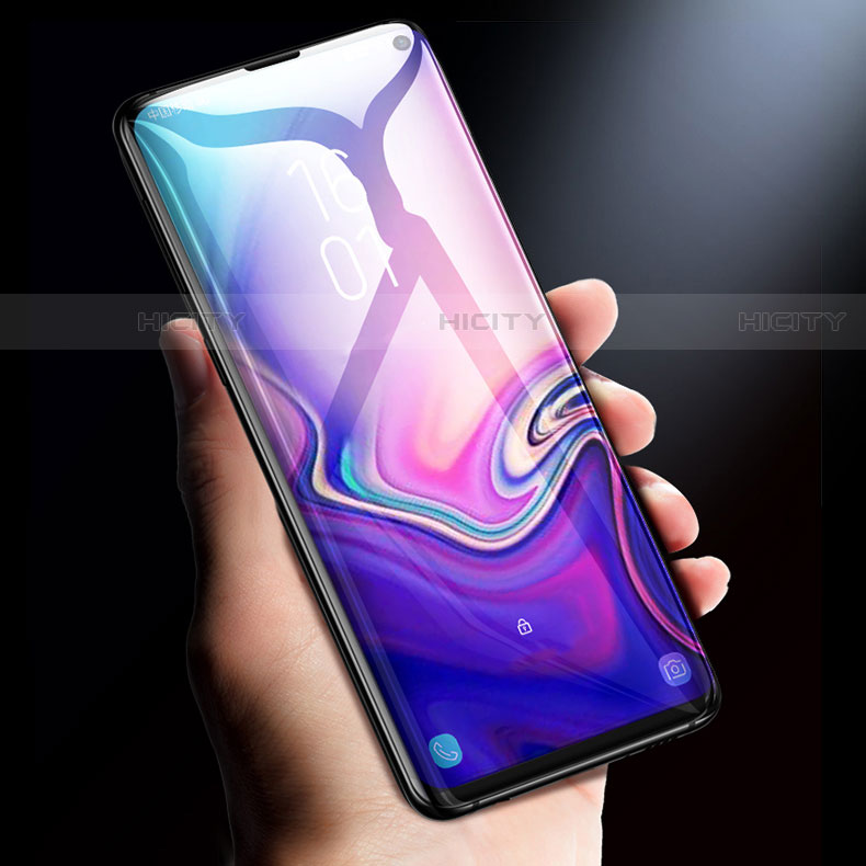 Schutzfolie Full Coverage Displayschutzfolie Panzerfolie Gehärtetes Glas Glasfolie Skins zum Aufkleben Panzerglas für Samsung Galaxy S10 5G Schwarz