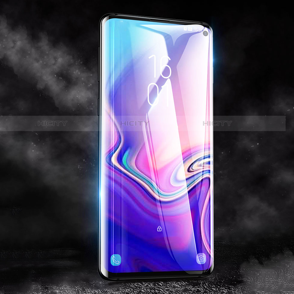 Schutzfolie Full Coverage Displayschutzfolie Panzerfolie Gehärtetes Glas Glasfolie Skins zum Aufkleben Panzerglas für Samsung Galaxy S10 5G Schwarz