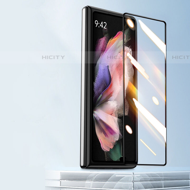 Schutzfolie Full Coverage Displayschutzfolie Panzerfolie Gehärtetes Glas Glasfolie Skins zum Aufkleben Panzerglas für Samsung Galaxy Z Fold4 5G Schwarz