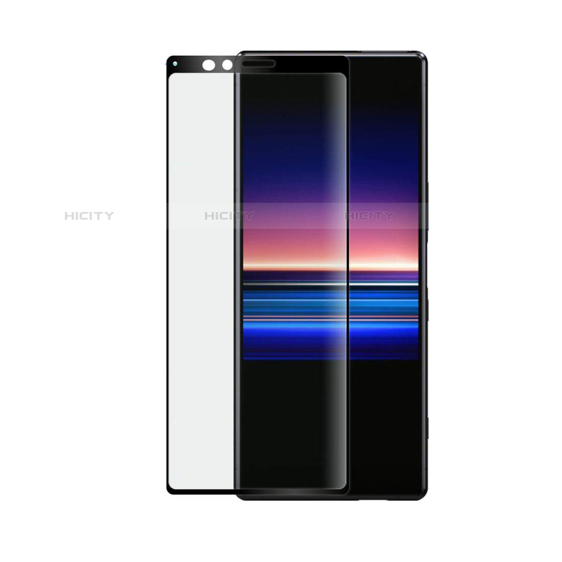 Schutzfolie Full Coverage Displayschutzfolie Panzerfolie Gehärtetes Glas Glasfolie Skins zum Aufkleben Panzerglas für Sony Xperia XZ4 Schwarz