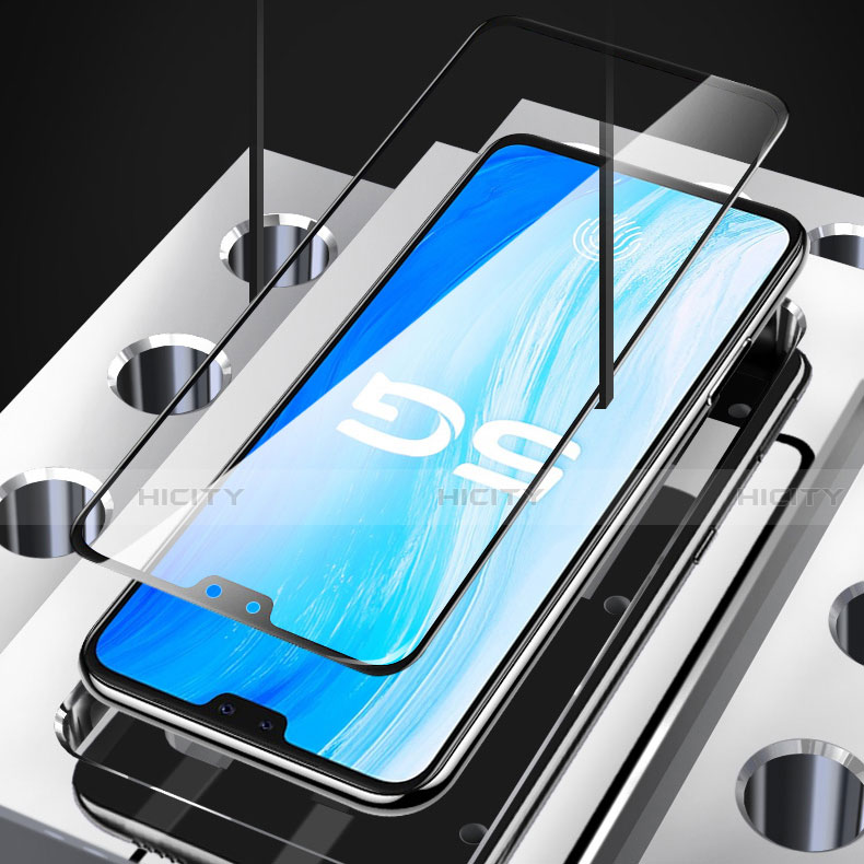 Schutzfolie Full Coverage Displayschutzfolie Panzerfolie Gehärtetes Glas Glasfolie Skins zum Aufkleben Panzerglas für Vivo V20 Pro 5G Schwarz groß