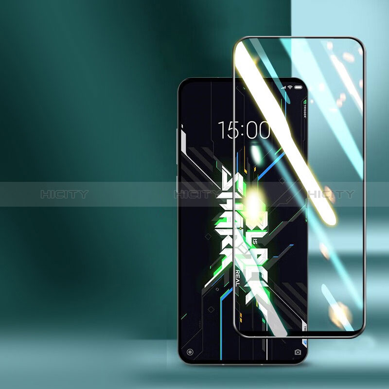 Schutzfolie Full Coverage Displayschutzfolie Panzerfolie Gehärtetes Glas Glasfolie Skins zum Aufkleben Panzerglas für Xiaomi Black Shark 4S 5G Schwarz