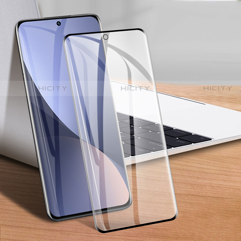 Schutzfolie Full Coverage Displayschutzfolie Panzerfolie Gehärtetes Glas Glasfolie Skins zum Aufkleben Panzerglas für Xiaomi Mi 12 Pro 5G Schwarz Plus