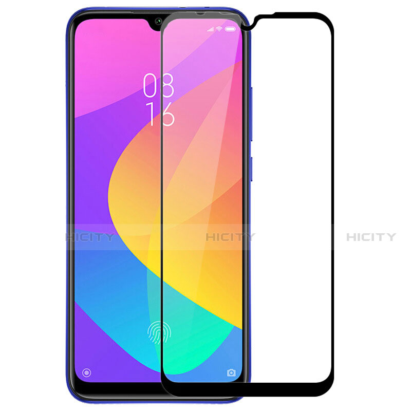 Schutzfolie Full Coverage Displayschutzfolie Panzerfolie Gehärtetes Glas Glasfolie Skins zum Aufkleben Panzerglas für Xiaomi Mi A3 Schwarz