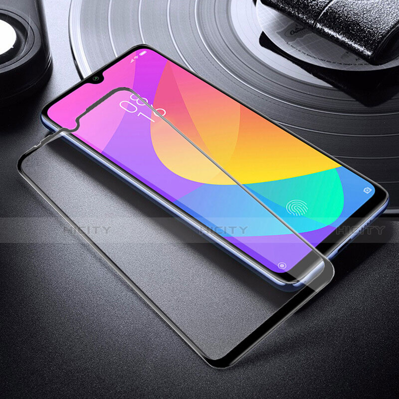 Schutzfolie Full Coverage Displayschutzfolie Panzerfolie Gehärtetes Glas Glasfolie Skins zum Aufkleben Panzerglas für Xiaomi Mi A3 Schwarz