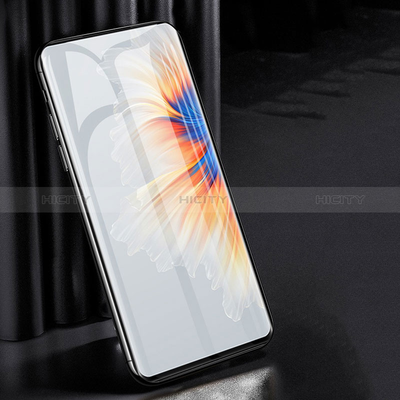 Schutzfolie Full Coverage Displayschutzfolie Panzerfolie Gehärtetes Glas Glasfolie Skins zum Aufkleben Panzerglas für Xiaomi Mi Mix 4 5G Schwarz