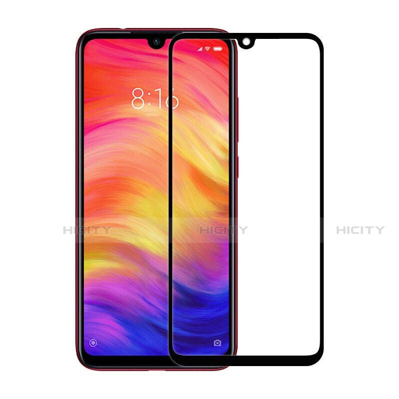 Schutzfolie Full Coverage Displayschutzfolie Panzerfolie Gehärtetes Glas Glasfolie Skins zum Aufkleben Panzerglas für Xiaomi Redmi 7 Schwarz Plus