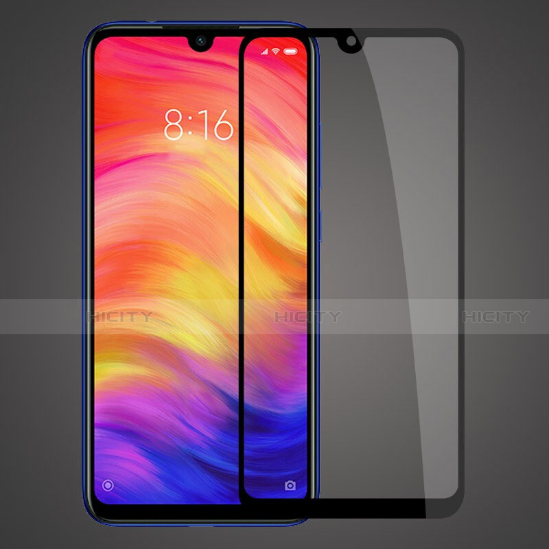 Schutzfolie Full Coverage Displayschutzfolie Panzerfolie Gehärtetes Glas Glasfolie Skins zum Aufkleben Panzerglas für Xiaomi Redmi 7 Schwarz groß