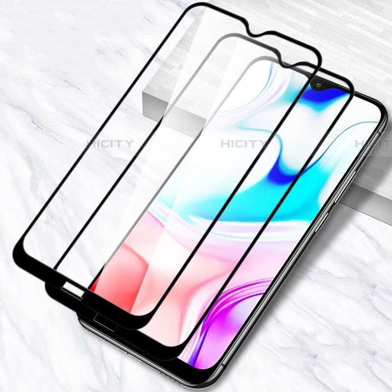 Schutzfolie Full Coverage Displayschutzfolie Panzerfolie Gehärtetes Glas Glasfolie Skins zum Aufkleben Panzerglas für Xiaomi Redmi 8A Schwarz