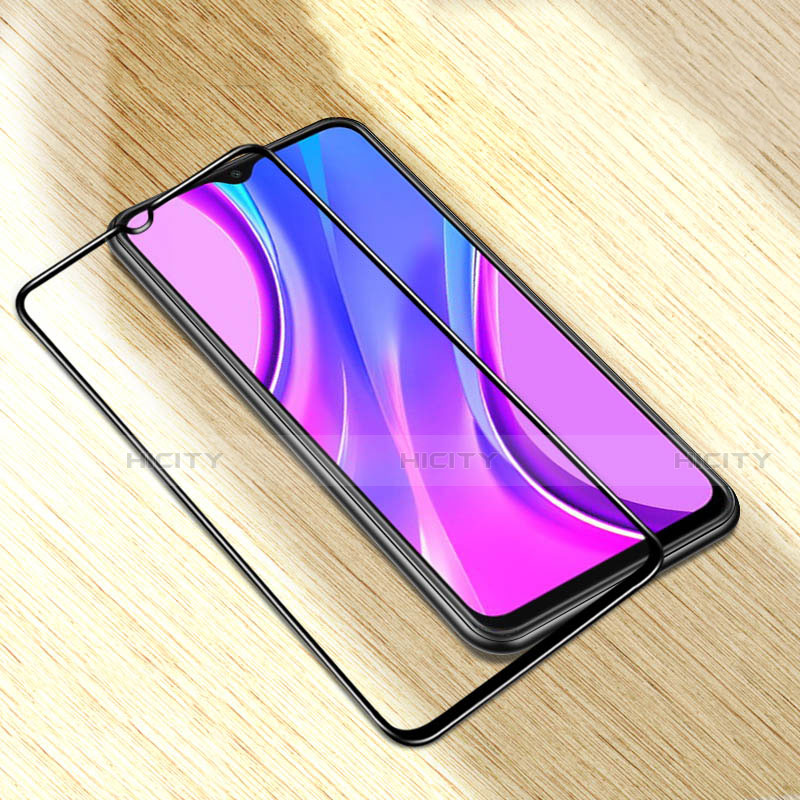 Schutzfolie Full Coverage Displayschutzfolie Panzerfolie Gehärtetes Glas Glasfolie Skins zum Aufkleben Panzerglas für Xiaomi Redmi 9A Schwarz