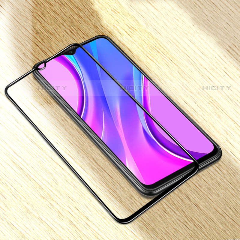 Schutzfolie Full Coverage Displayschutzfolie Panzerfolie Gehärtetes Glas Glasfolie Skins zum Aufkleben Panzerglas für Xiaomi Redmi 9i Schwarz